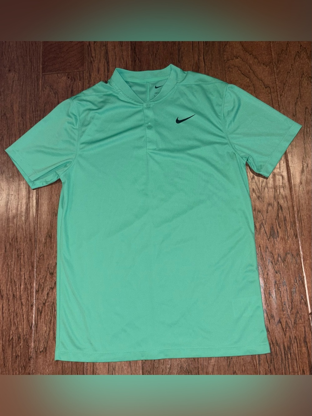 Nike Dri Fit Blade Golf Collar Polo Shirt Men Sz S Green